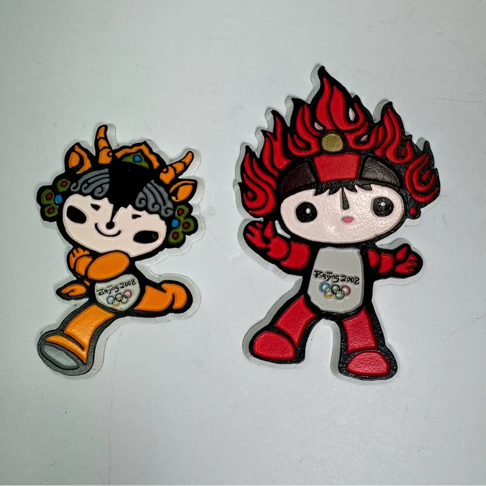 BEIJING 2008 Olympic Games Magnets FUWA Mascots Lot of 2 